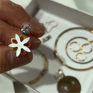 Box of Single Earrings and Parts